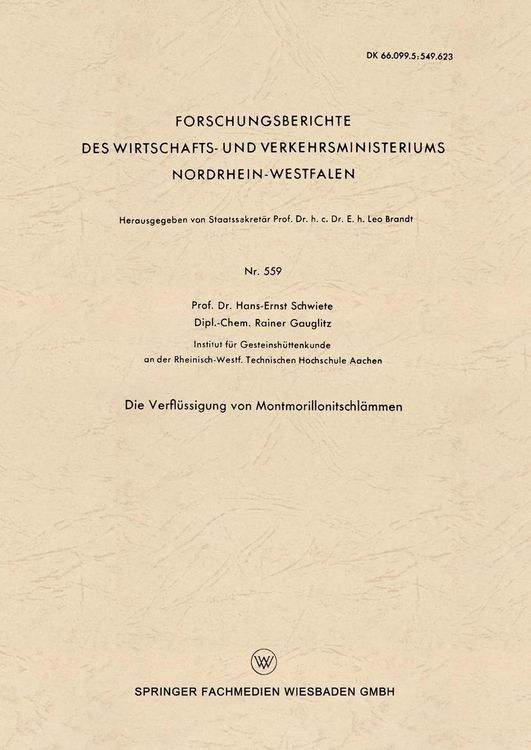 Produktbild: Die Verfl&uuml;ssigung von Montmorillonitschl&auml;mmen