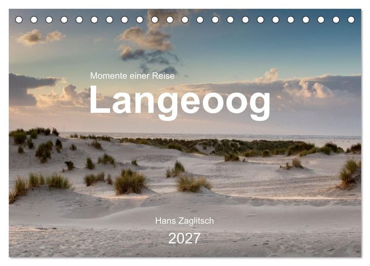 Produktbild: Langeoog - Momente einer Reise (Tischkalender 2027 DIN A5 quer), CALVENDO Monatskalender