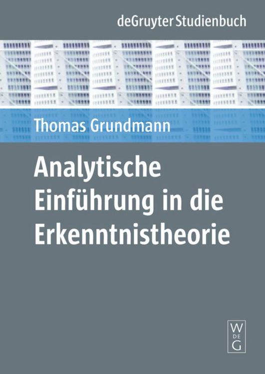 Produktbild: Analytische Einf&uuml;hrung in die Erkenntnistheorie