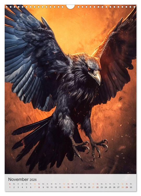 Produktbild: Mystische Raben (Wandkalender 2026 DIN A3 hoch), CALVENDO Monatskalender