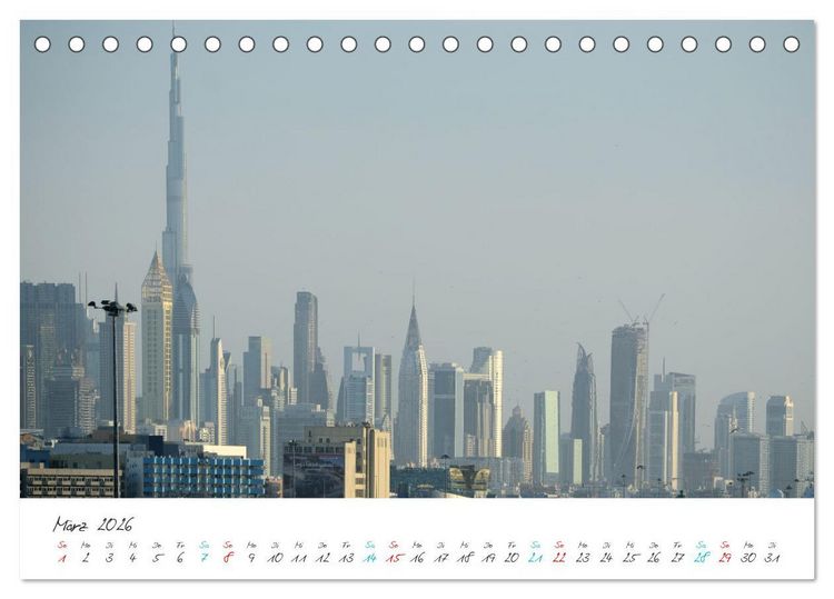 Produktbild: Dubai, die Stadt der Superlative. (Tischkalender 2026 DIN A5 quer), CALVENDO Monatskalender