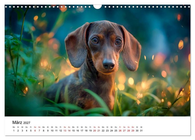 Produktbild: Herzensbrecher - Ein Jahr mit Dackeln (Wandkalender 2027 DIN A3 quer), CALVENDO Monatskalender