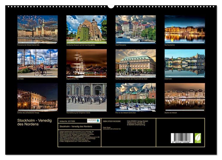 Produktbild: Stockholm - Venedig des Nordens (hochwertiger Premium Wandkalender 2026 DIN A2 quer), Kunstdruck in Hochglanz
