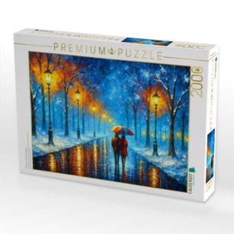 Produktbild: CALVENDO Puzzle Schnee im Park mit Laternen | 2000 Teile Lege-Gr&ouml;&szlig;e 90x67cm Foto-Puzzle f&uuml;r gl&uuml;ckliche Stunden