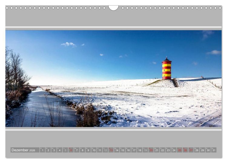 Produktbild: Der Pilsumer Leuchtturm (Wandkalender 2026 DIN A3 quer), CALVENDO Monatskalender