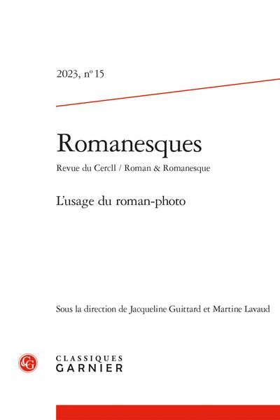 Produktbild: Romanesques no 15 L'usage du roman-photo