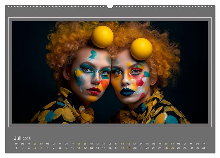 Produktbild: Zwillinge - Ein Jahr mit doppelter Freude (hochwertiger Premium Wandkalender 2026 DIN A2 quer), Kunstdruck in Hochglanz