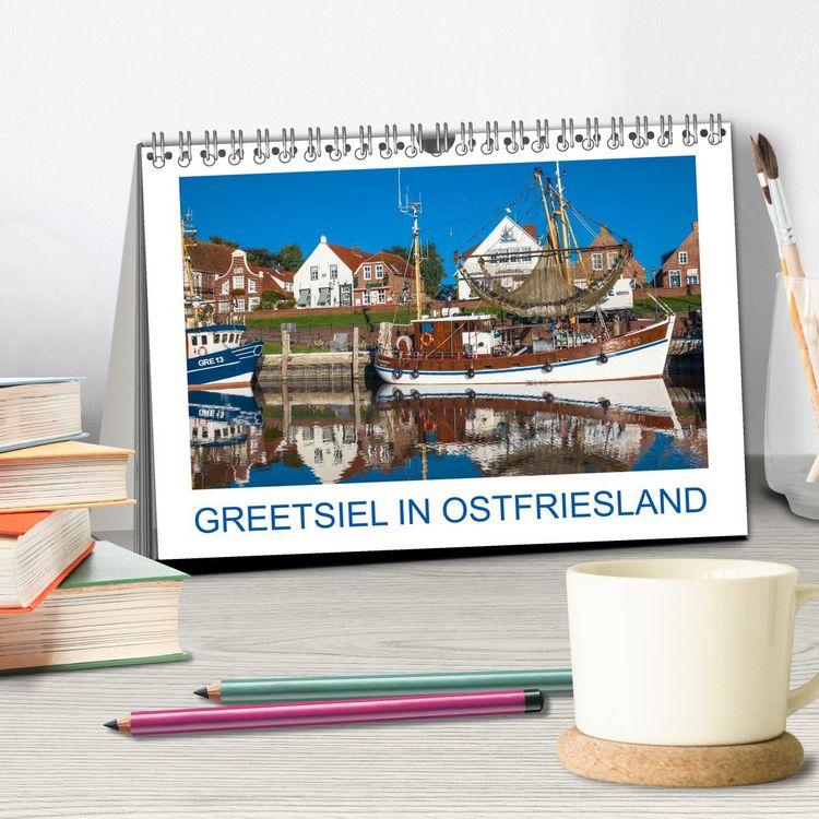 Produktbild: Greetsiel in Ostfriesland (Tischkalender 2026 DIN A5 quer), CALVENDO Monatskalender