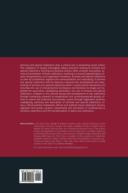 Produktbild: Archives and Special Collections as Sites of Contestation