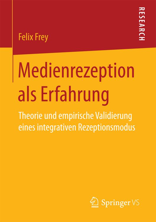 Produktbild: Medienrezeption als Erfahrung