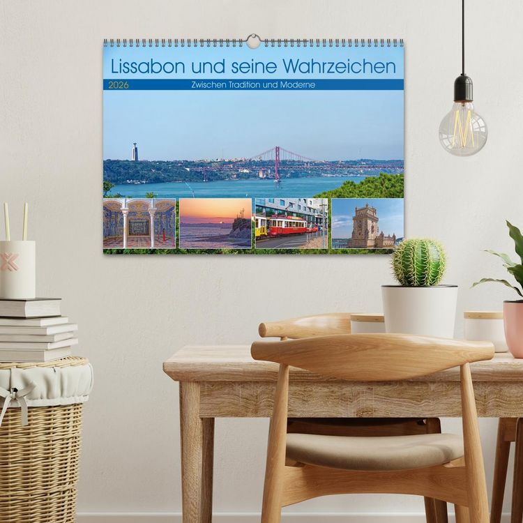 Produktbild: Lissabon und seine Wahrzeichen - Zwischen Tradition und Moderne (Wandkalender 2026 DIN A3 quer), CALVENDO Monatskalender