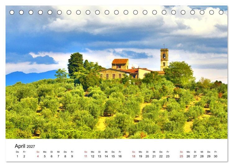 Produktbild: Toskana - Immer eine Reise wert (Tischkalender 2027 DIN A5 quer), CALVENDO Monatskalender