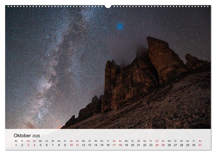 Produktbild: Die Dolomiten - Faszination Berge (hochwertiger Premium Wandkalender 2026 DIN A2 quer), Kunstdruck in Hochglanz