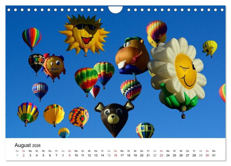 Produktbild: Balloon Fiesta New Mexico (Wandkalender 2026 DIN A4 quer), CALVENDO Monatskalender