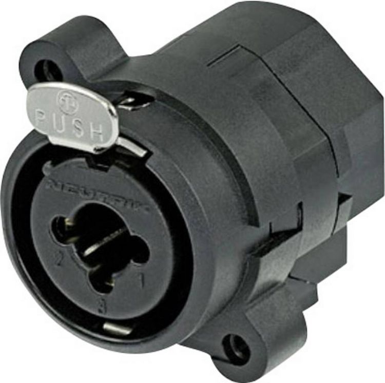 Produktbild: Neutrik NCJ6FI-S XLR-Steckverbinder Flanschbuchse, Kontakte gerade Polzahl: 3 Schwarz 1St.