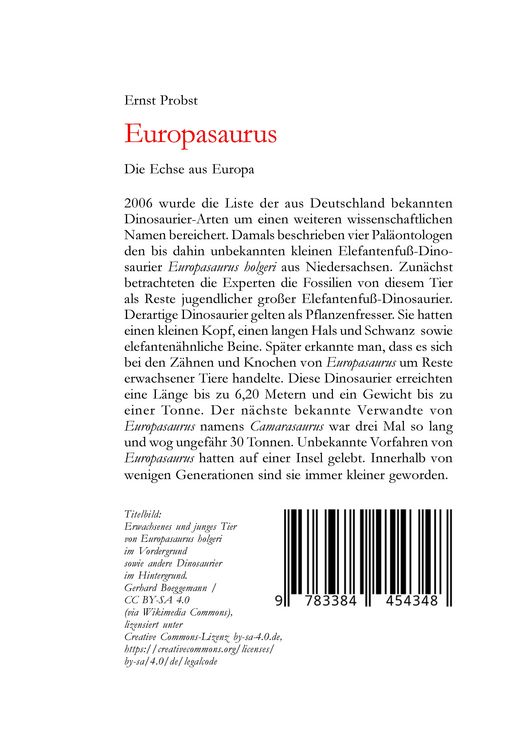 Produktbild: Europasaurus