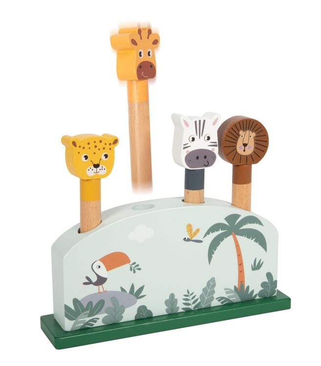 Produktbild: Steckspiel h&uuml;pfende Tiere &bdquo;Safari&ldquo;