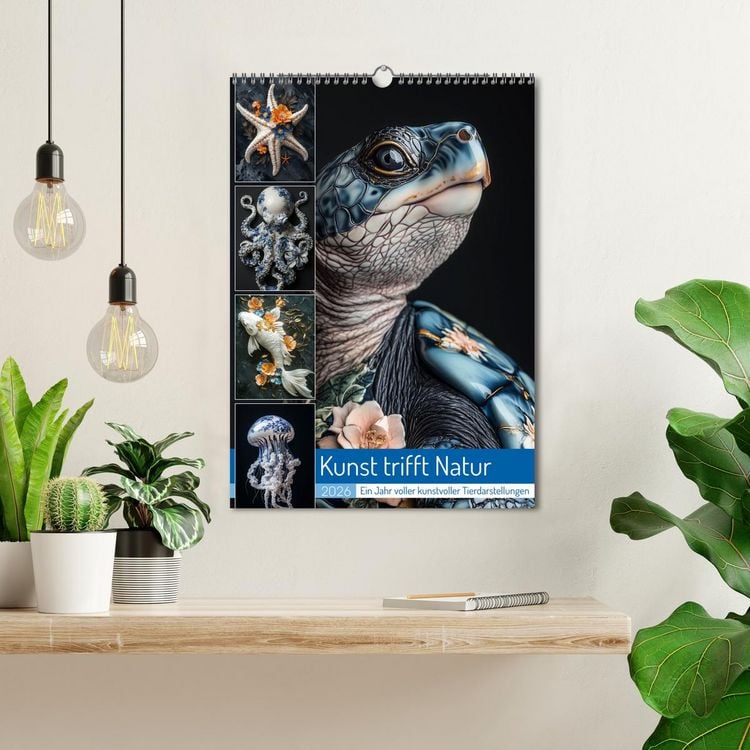 Produktbild: Kunst trifft Natur (Wandkalender 2026 DIN A3 hoch), CALVENDO Monatskalender