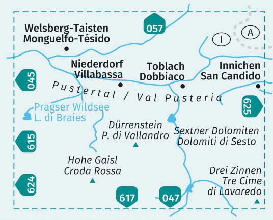 Produktbild: KOMPASS Wanderkarte 635 Hochpustertal, Alta Pusteria 1:25.000