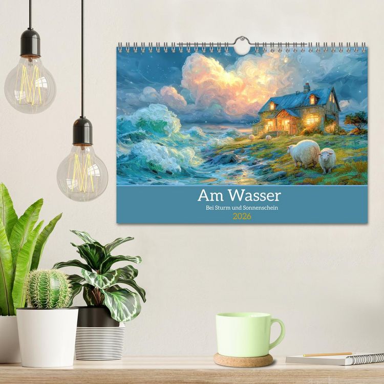 Produktbild: Am Wasser - Bei Sturm und Sonnenschein (Wandkalender 2026 DIN A4 quer), CALVENDO Monatskalender