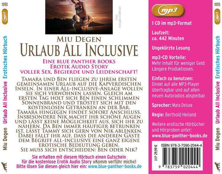 Produktbild: Urlaub All Inclusive | Erotik Audio Story | Erotisches H&ouml;rbuch MP3CD