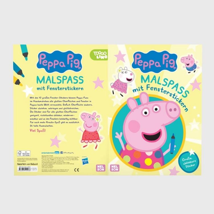 Produktbild: Peppa Wutz Mitmachbuch: Malspa&szlig; mit Fensterstickern