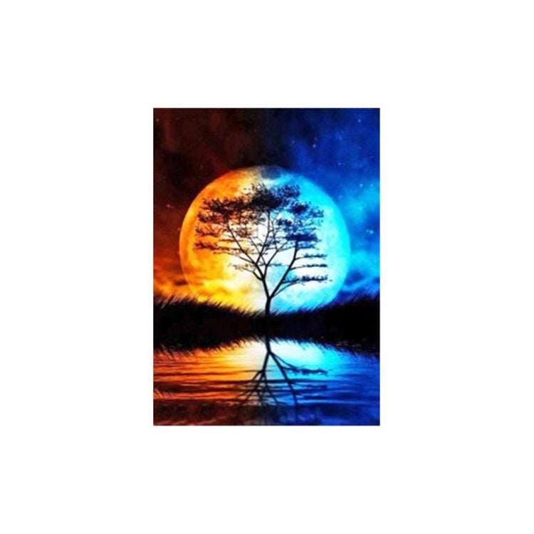 Produktbild: PRACHT Diamond Painting Vollmondnacht 40x30cm