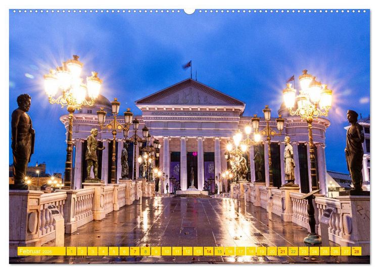 Produktbild: Skopje - Nordmazedoniens &uuml;berraschende Hauptstadt (hochwertiger Premium Wandkalender 2026 DIN A2 quer), Kunstdruck in Hochglanz