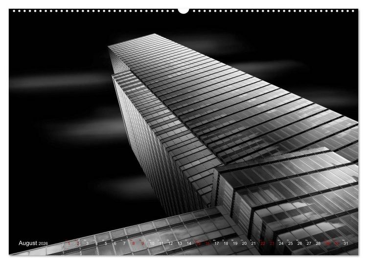Produktbild: Monochrome Architektur (hochwertiger Premium Wandkalender 2026 DIN A2 quer), Kunstdruck in Hochglanz