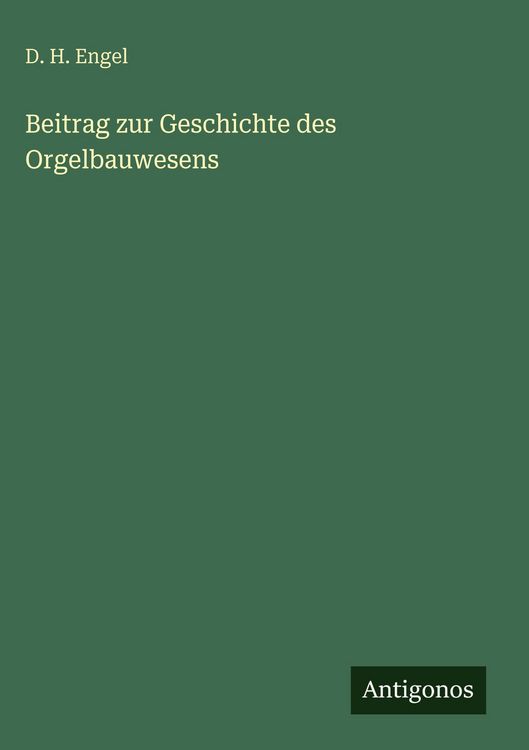 Produktbild: Beitrag zur Geschichte des Orgelbauwesens