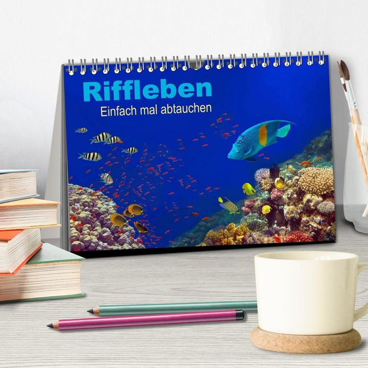 Produktbild: Riffleben - Einfach mal abtauchen (Tischkalender 2026 DIN A5 quer), CALVENDO Monatskalender