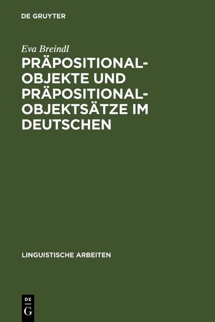 Produktbild: Pr&auml;positionalobjekte und Pr&auml;positionalobjekts&auml;tze im Deutschen