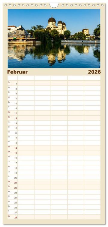 Produktbild: Familienplaner 2026 - Kirchen und Kl&ouml;ster in Rum&auml;nien mit 5 Spalten (Wandkalender, 21 x 45 cm) CALVENDO