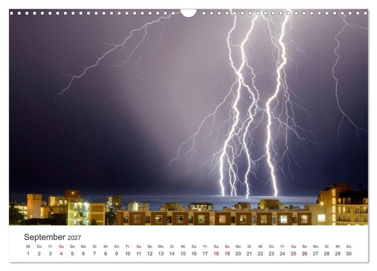 Produktbild: Gewitter - atemberaubende Naturschauspiele (Wandkalender 2027 DIN A3 quer), CALVENDO Monatskalender
