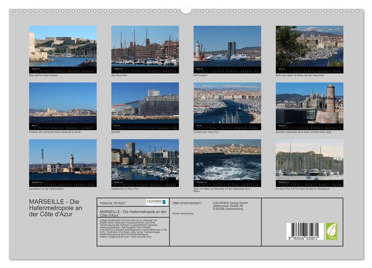 Produktbild: MARSEILLE - Die Hafenmetropole an der C&ocirc;te d'Azur (hochwertiger Premium Wandkalender 2026 DIN A2 quer), Kunstdruck in Hochglanz