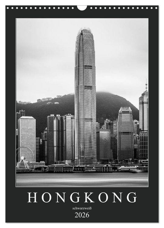 Produktbild: Hongkong schwarzwei&szlig; (Wandkalender 2026 DIN A3 hoch), CALVENDO Monatskalender