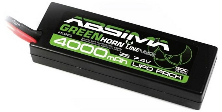 Produktbild: Absima Modellbau-Akkupack (LiPo) 7.4V 4000 mAh Softcase T-Stecker