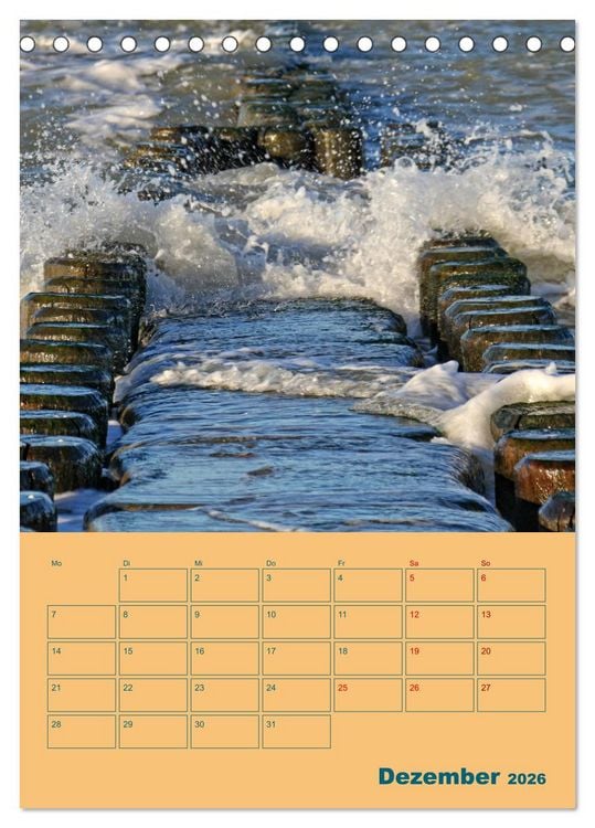 Produktbild: Fischland-Dar&szlig;-Zingst Terminplaner (Tischkalender 2026 DIN A5 hoch), CALVENDO Monatskalender
