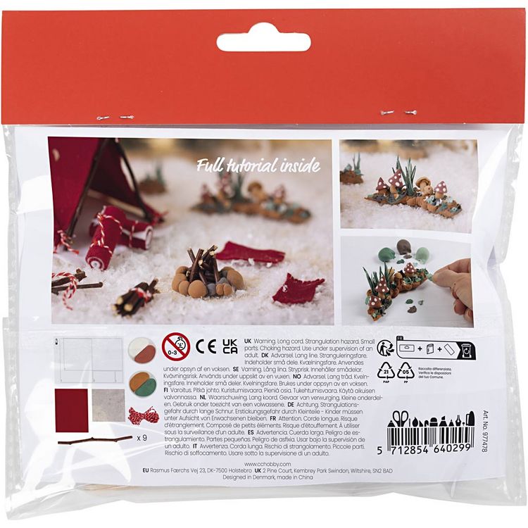Produktbild: Creativ Company DIY Sets Miniaturen Mini Kreativ Set Wichtelt&uuml;r, Campen gehen, Kreativ Box