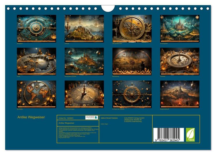 Produktbild: Antike Wegweiser (Wandkalender 2026 DIN A4 quer), CALVENDO Monatskalender