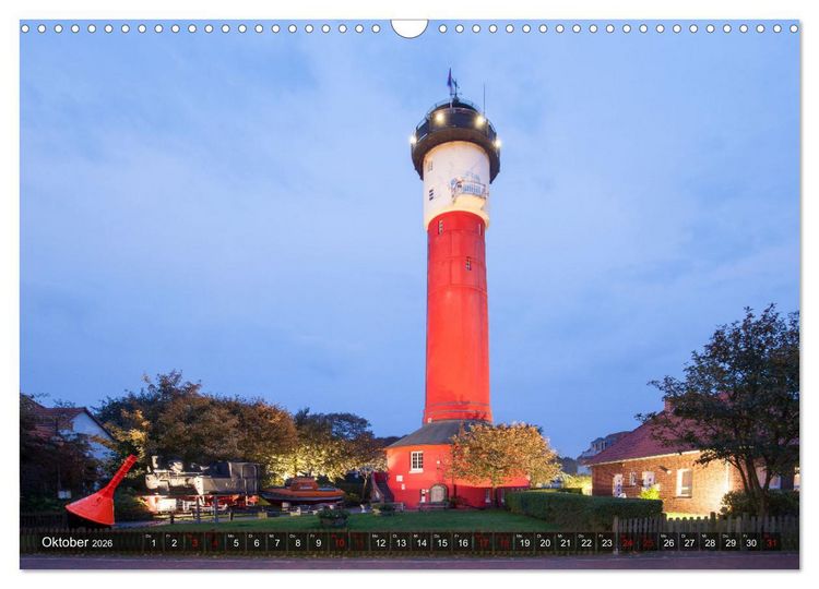Produktbild: Ostfriesische Inseln - Borkum, Norderney, Juist, Baltrum, Langeoog, Spiekeroog, Wangerooge (Wandkalender 2026 DIN A3 quer), CALVENDO Monatskalender