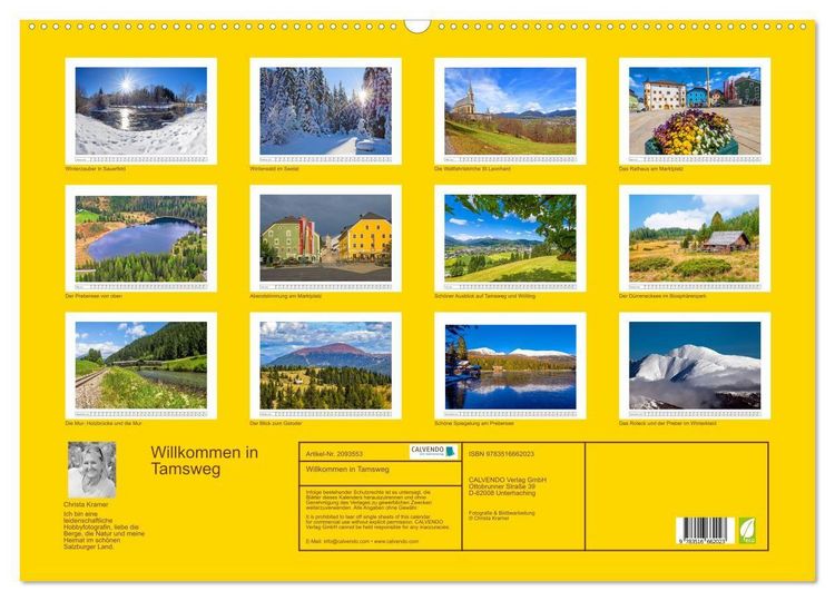 Produktbild: Willkommen in Tamsweg (Wandkalender 2026 DIN A2 quer), CALVENDO Monatskalender