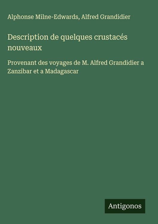 Produktbild: Description de quelques crustac&eacute;s nouveaux