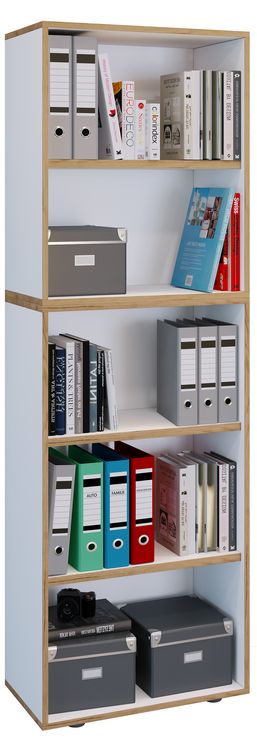 Produktbild: Holz B&uuml;ro Regal B&uuml;cher Ordner Salia 5fach B. 60 cm