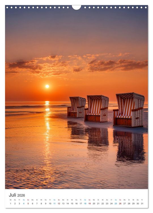 Produktbild: Sehnsucht Strand (Wandkalender 2026 DIN A3 hoch), CALVENDO Monatskalender