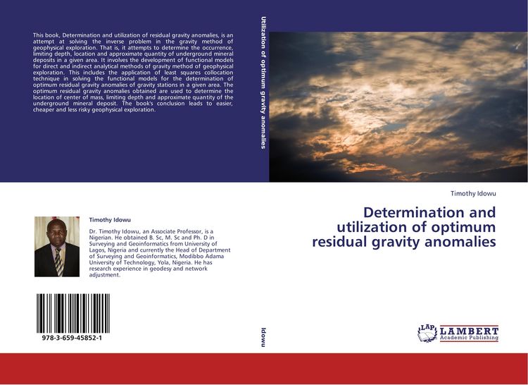 Produktbild: Determination and utilization of optimum residual gravity anomalies