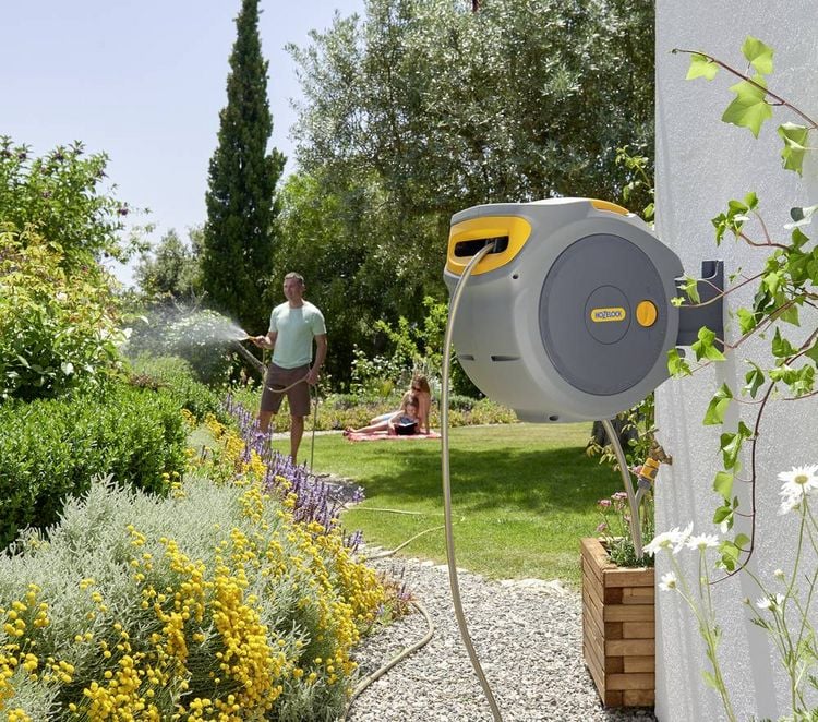 Produktbild: Hozelock 2401 0000 Auto Reel 20 Gartenschlauchaufroller 20m 1 St. Grau, Gelb