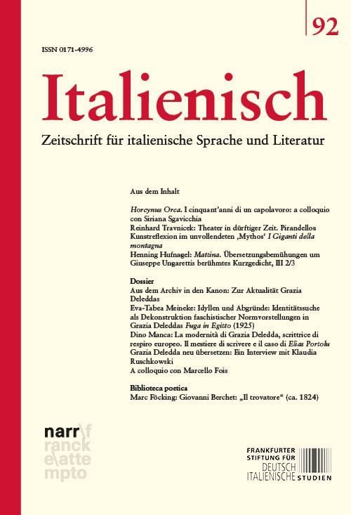 Produktbild: Italienisch Band 92 | 46. Jahrgang, Heft 2