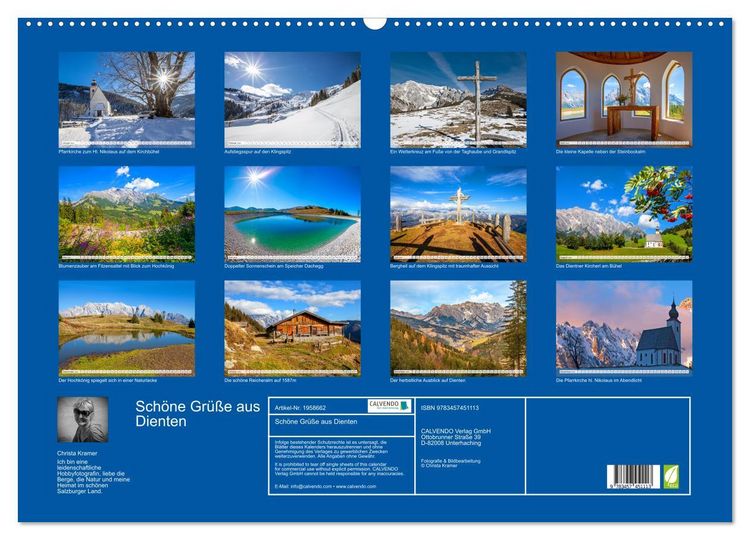 Produktbild: Sch&ouml;ne Gr&uuml;&szlig;e aus Dienten (Wandkalender 2026 DIN A2 quer), CALVENDO Monatskalender