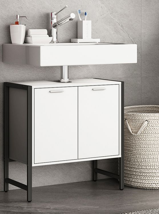 Produktbild: Holz Badm&ouml;bel Badunterschrank Edino Dreht&uuml;ren